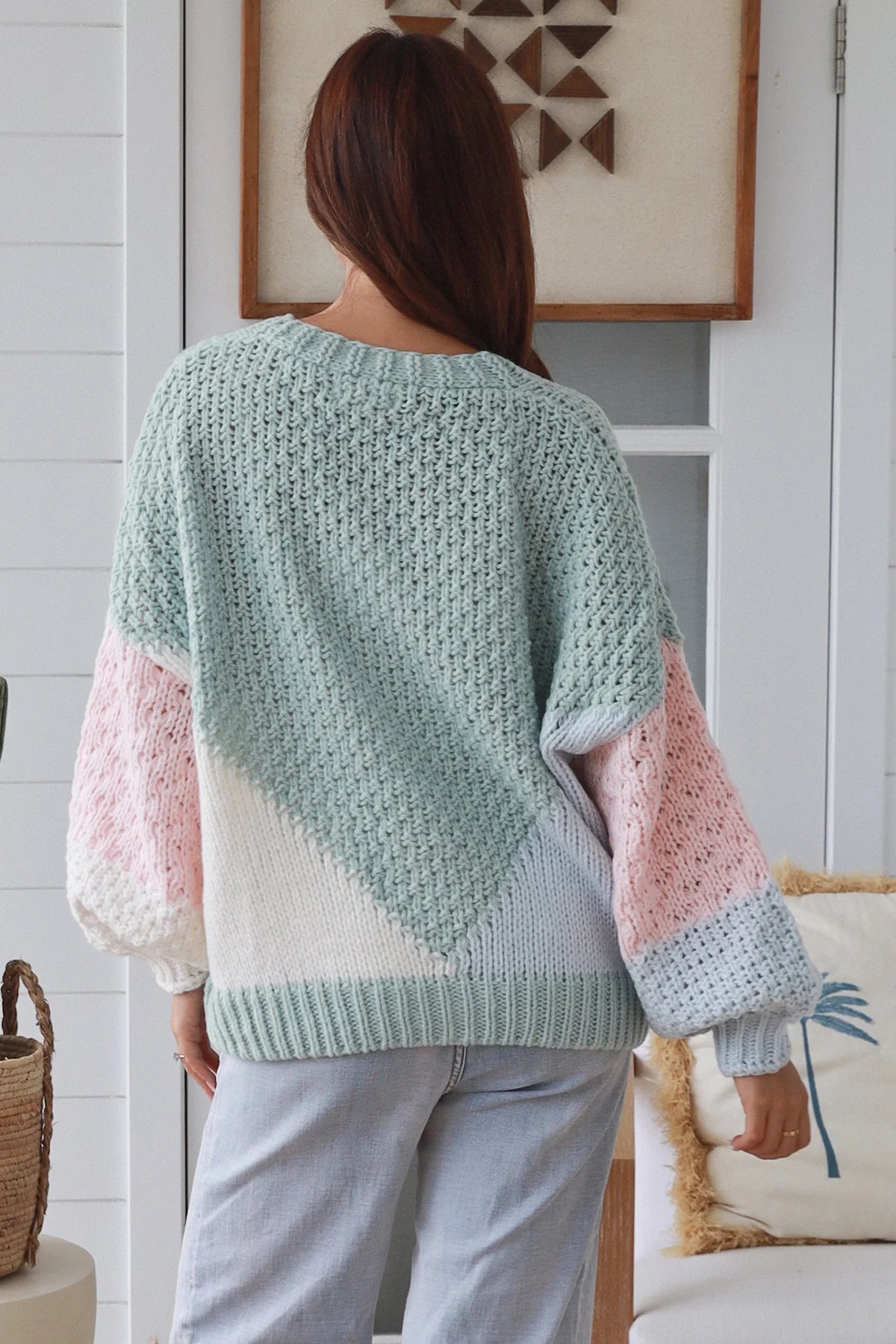Soft Pastel Button Knit Cardigan