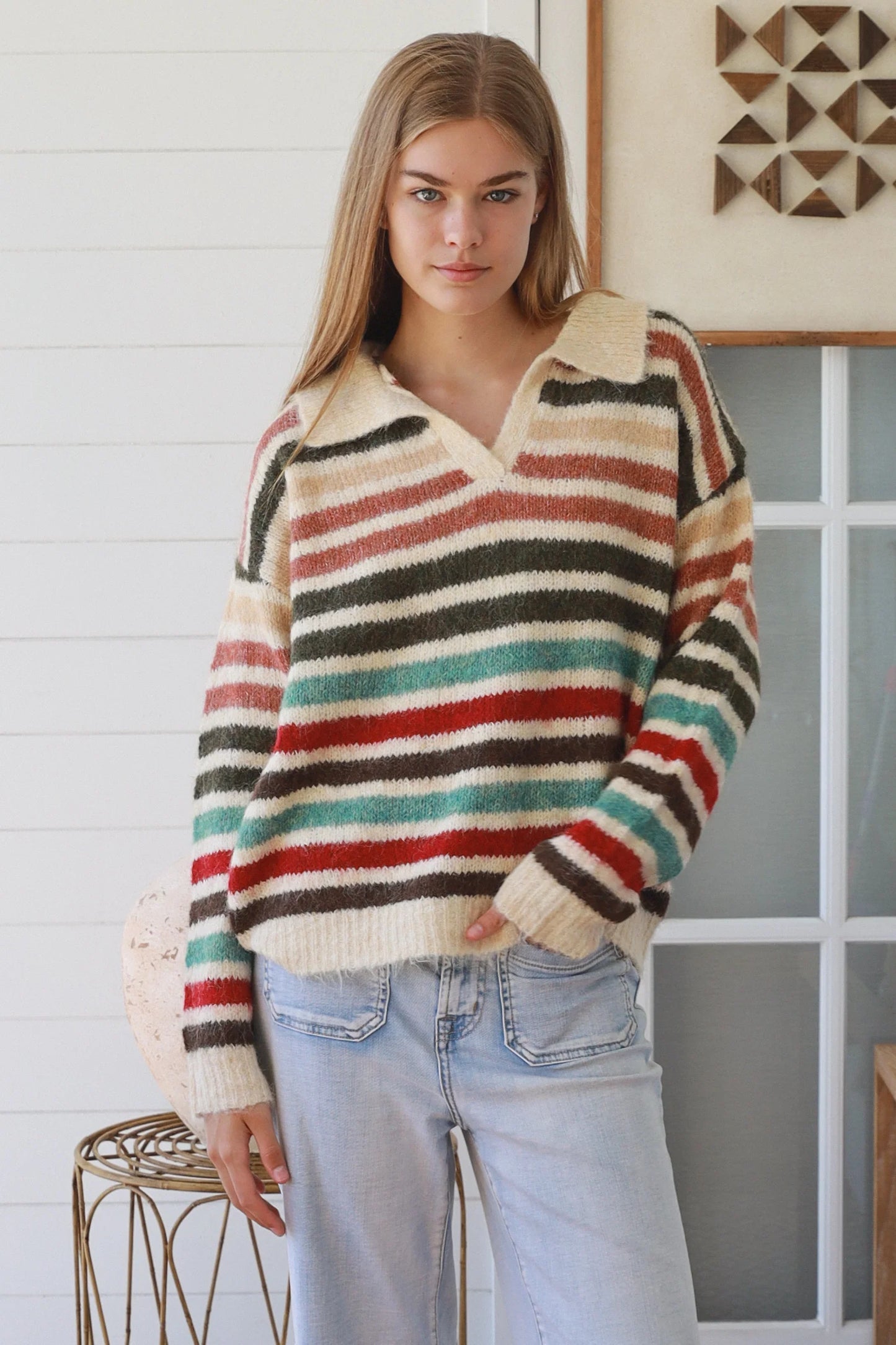 Desert Soul Striped Knit Sweater