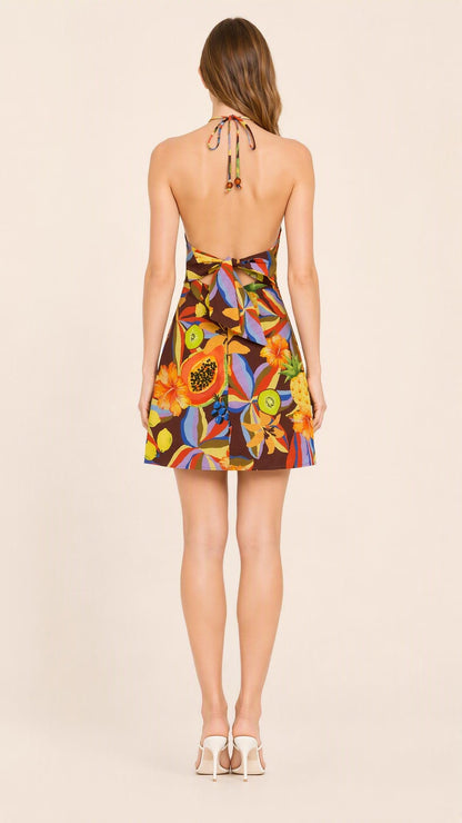 Chocolate Halter mini dress