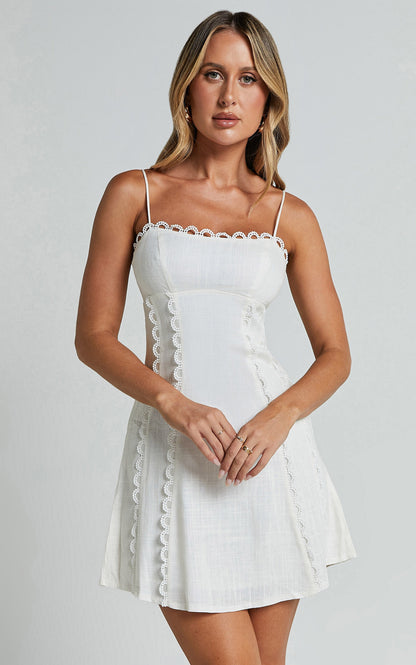 Cecil mini linen blend dress