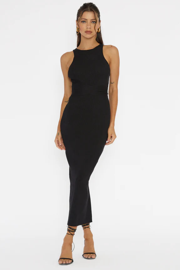 Deanna knit black dress