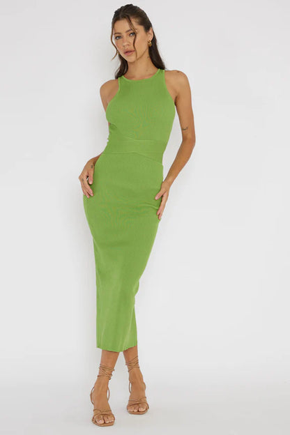 Deanna knit  green dress