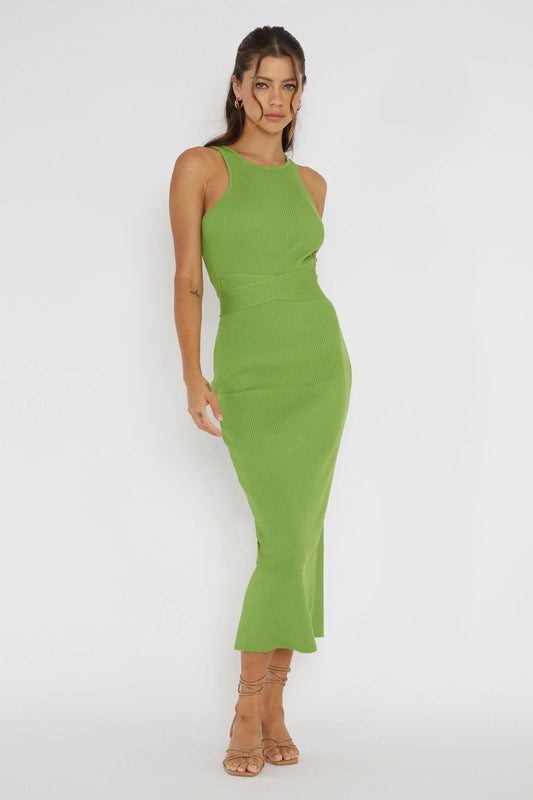 Deanna knit  green dress