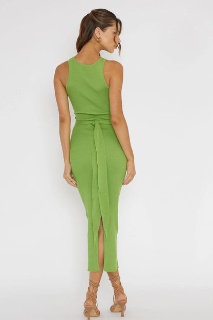 Deanna knit  green dress