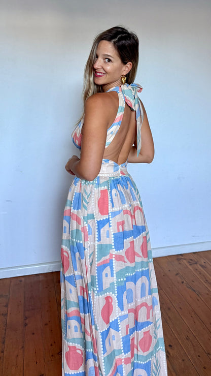 Mediterranean  maxi dress