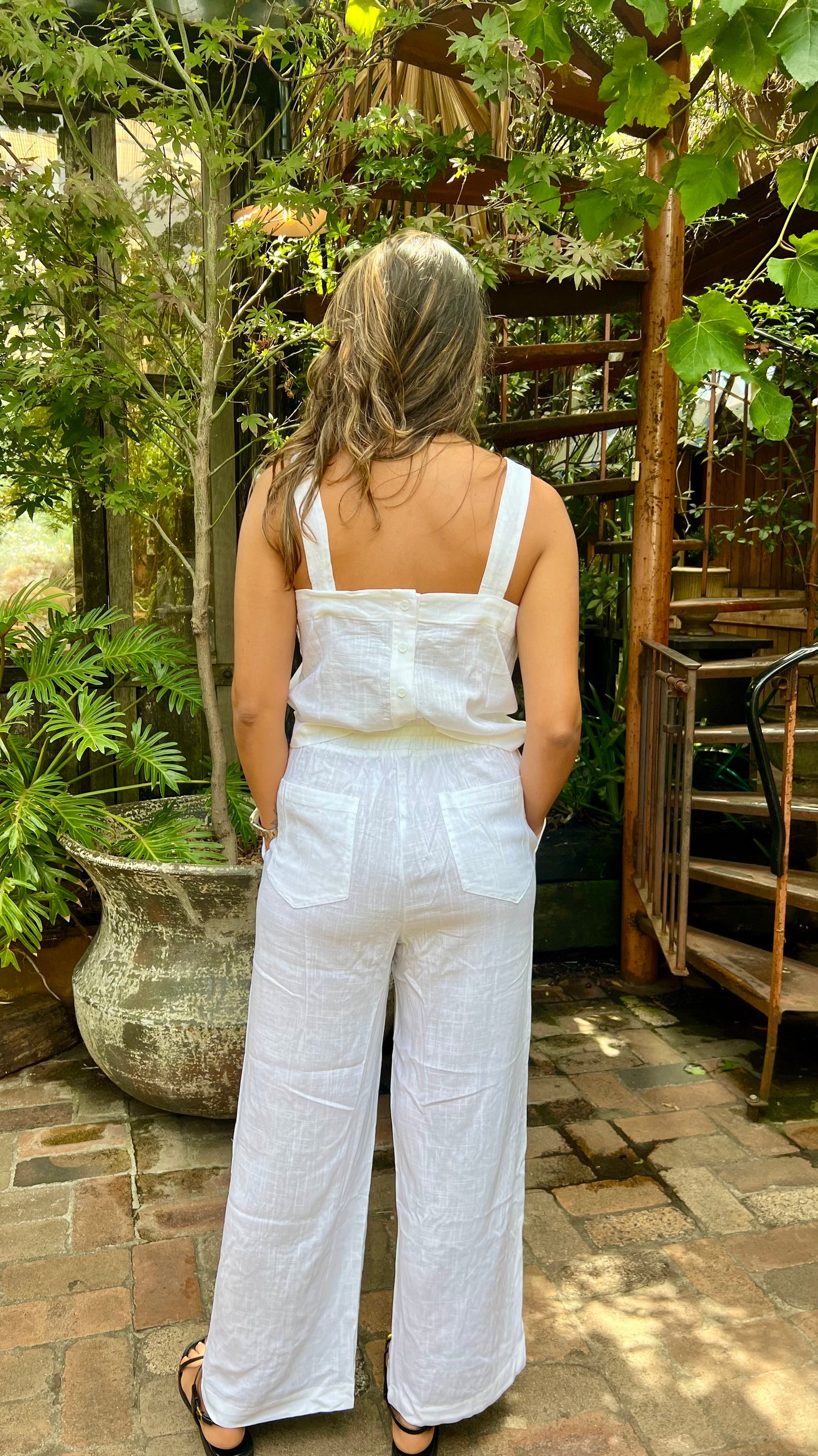 St Byron top white