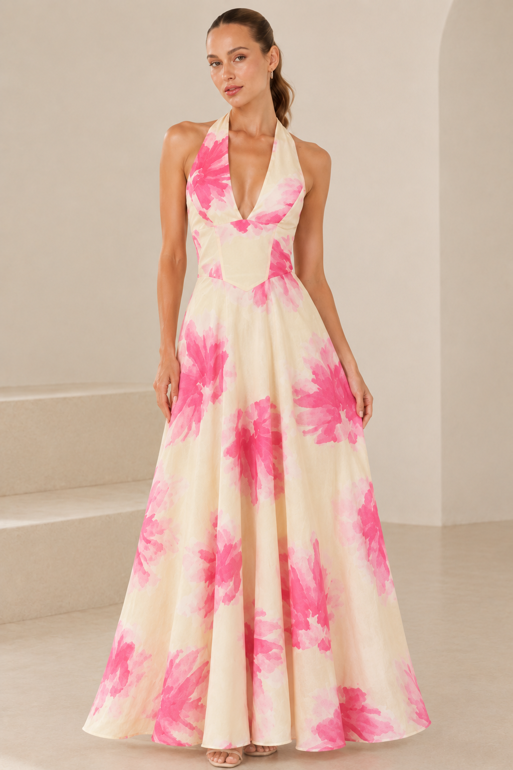 Pink Bloom Maxi Dress
