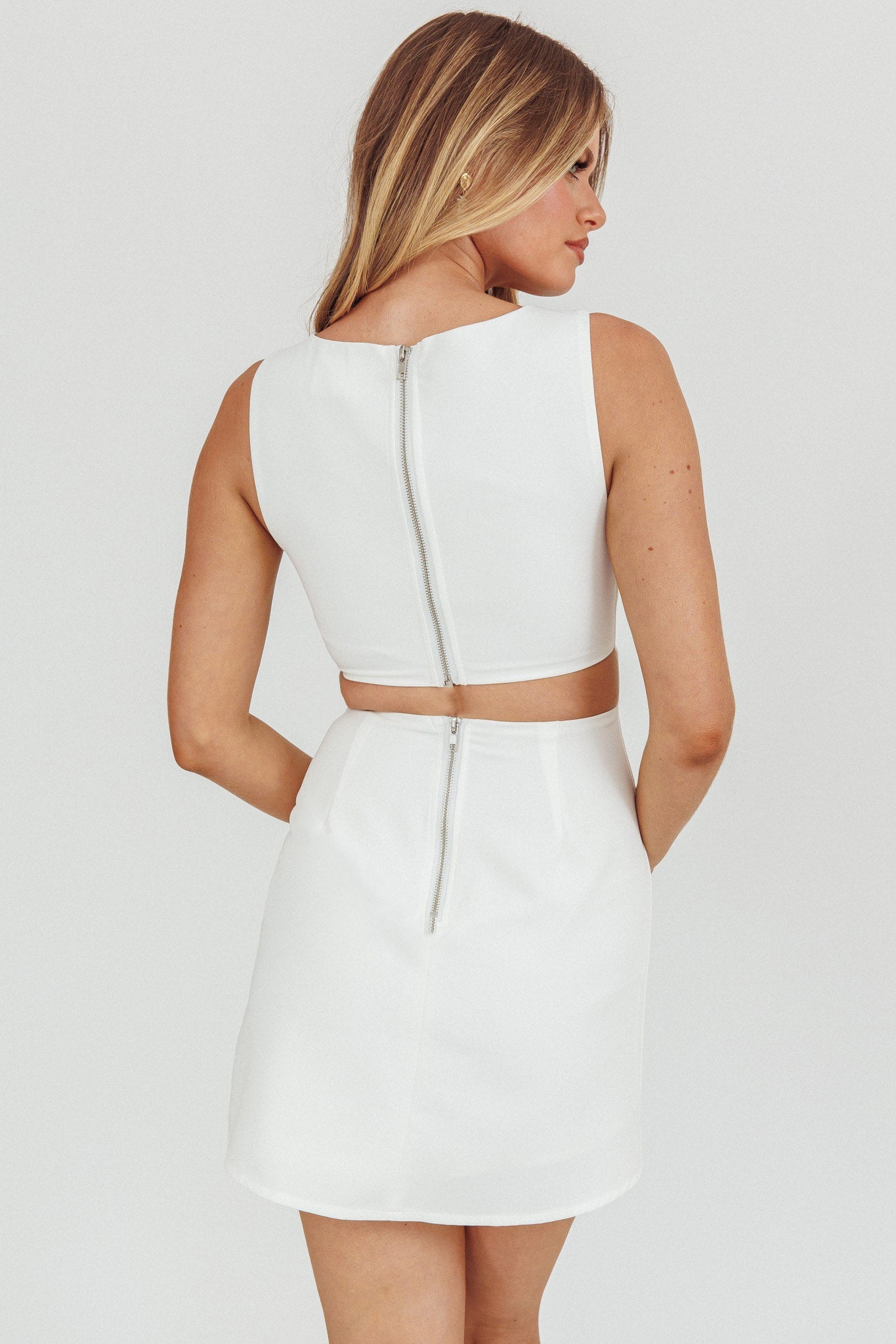 Claudia boat neck dress
