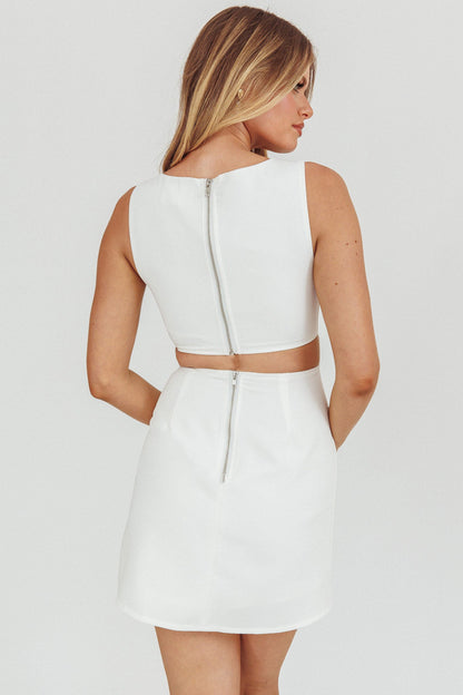 Claudia boat neck dress