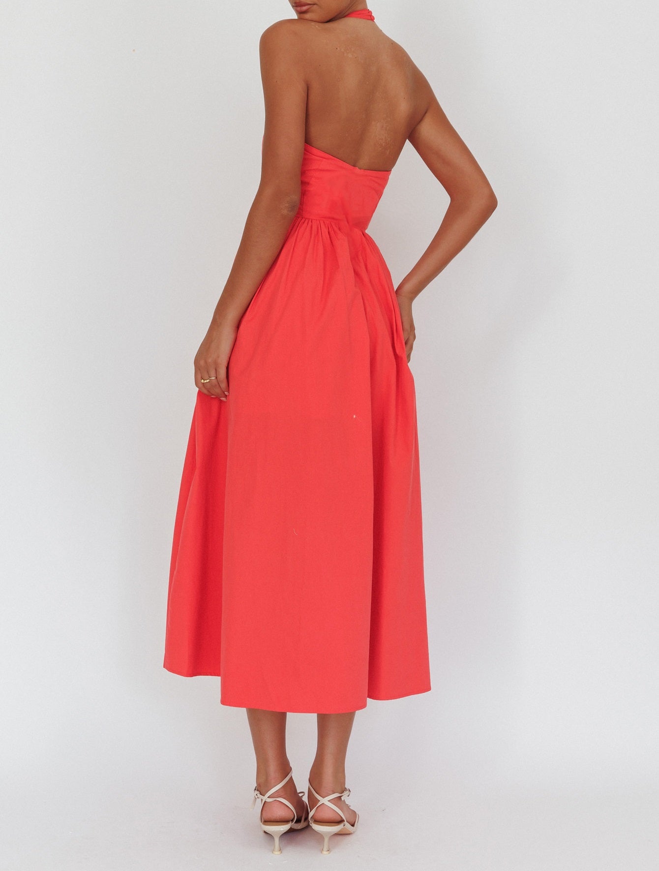 Georgia cotton red dress