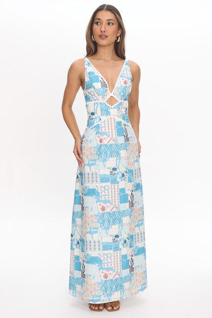 Solana Maxi Dress – Blue Print