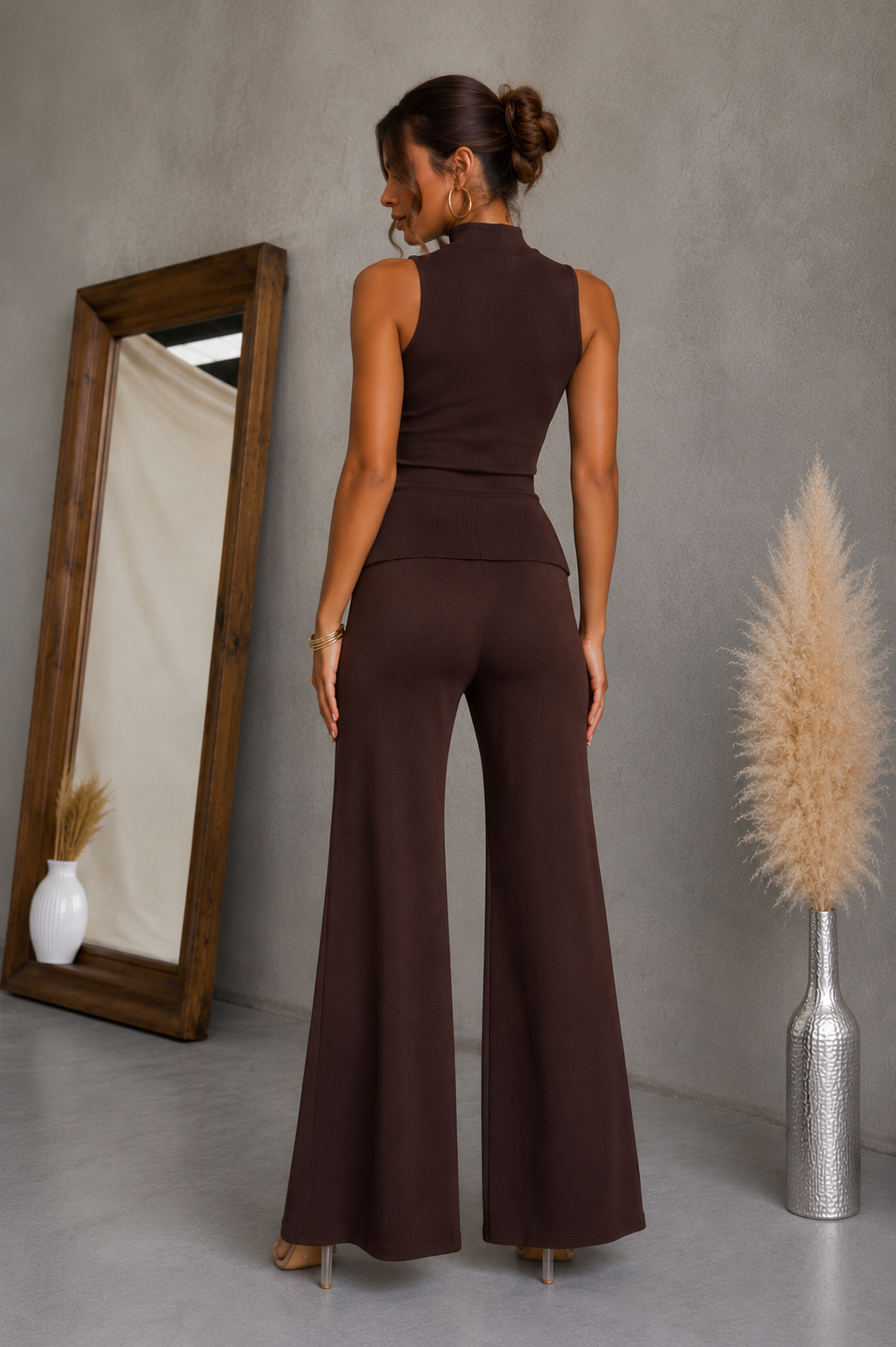 NOIR CHOCOLATE KNIT SET