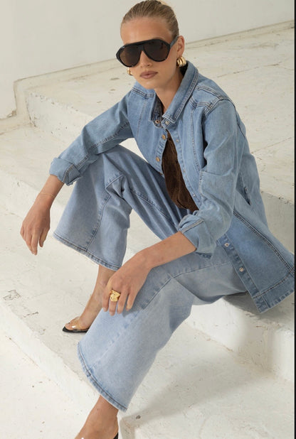 Cotton Wide leg denim