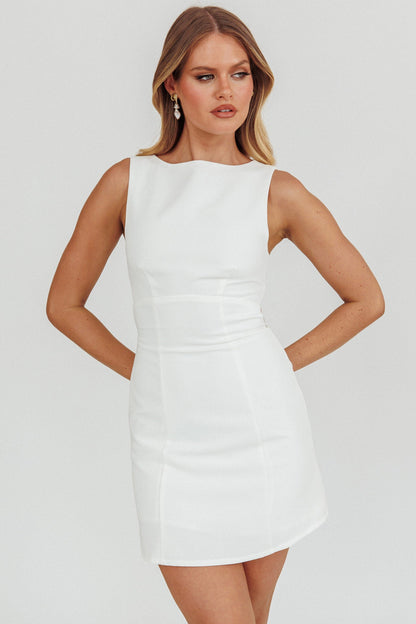 Claudia boat neck dress