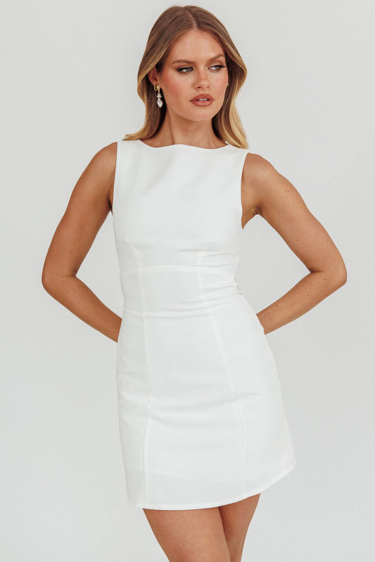 Claudia boat neck dress