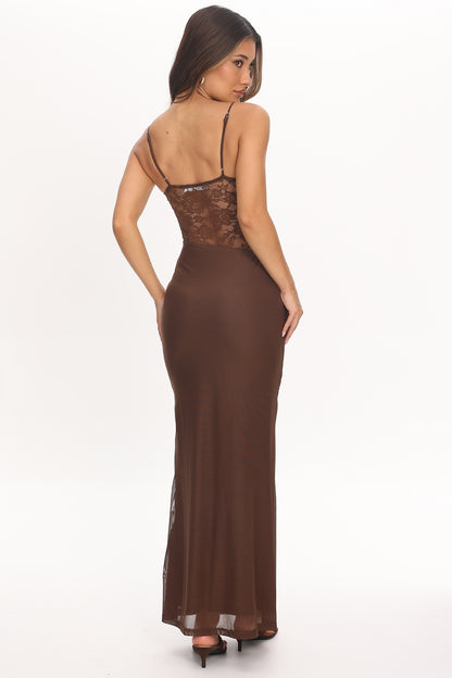 Caroline Lace Contour Maxi Dress
