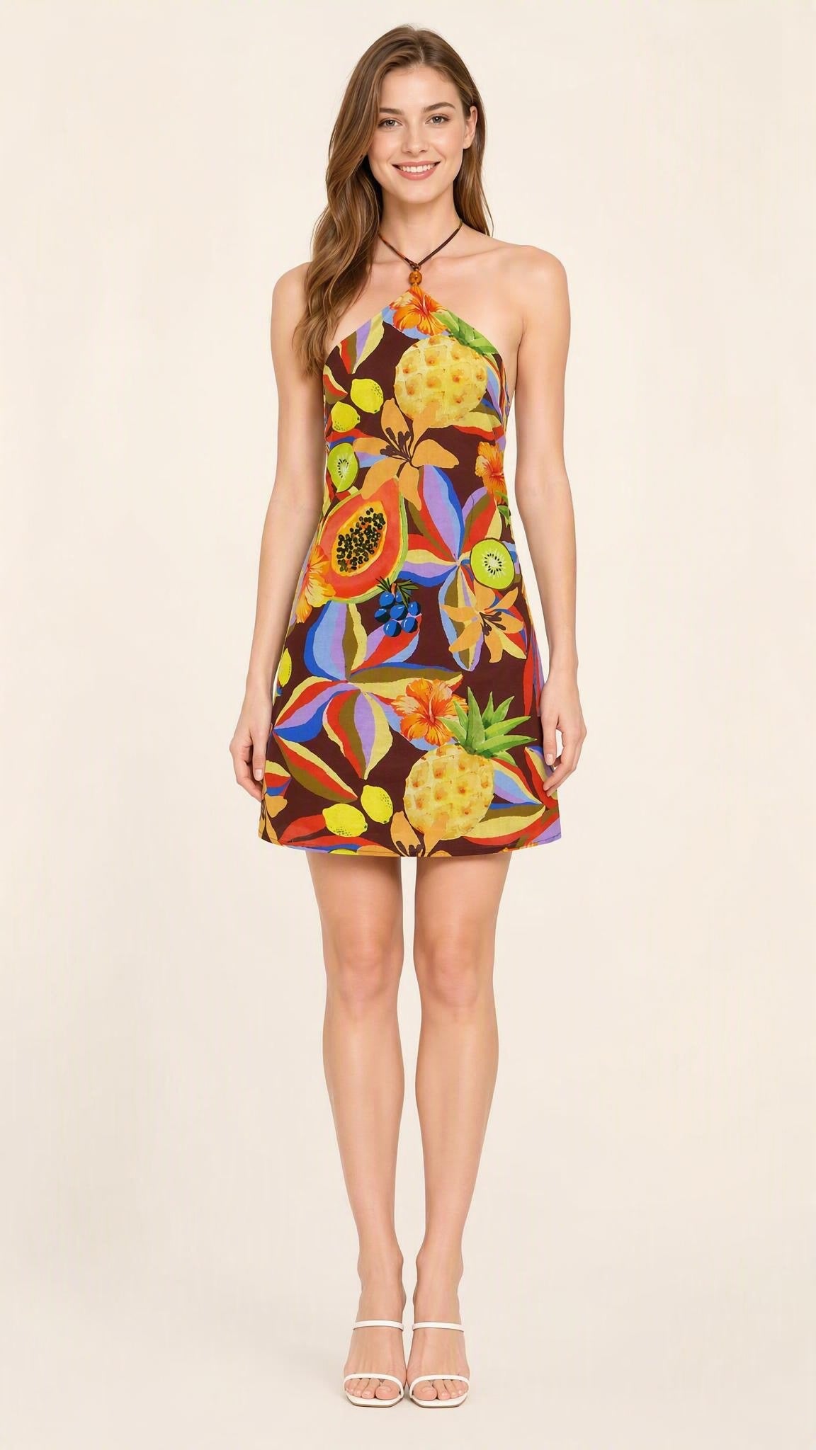 Chocolate Halter mini dress