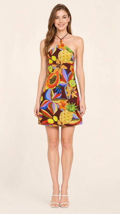 Chocolate Halter mini dress