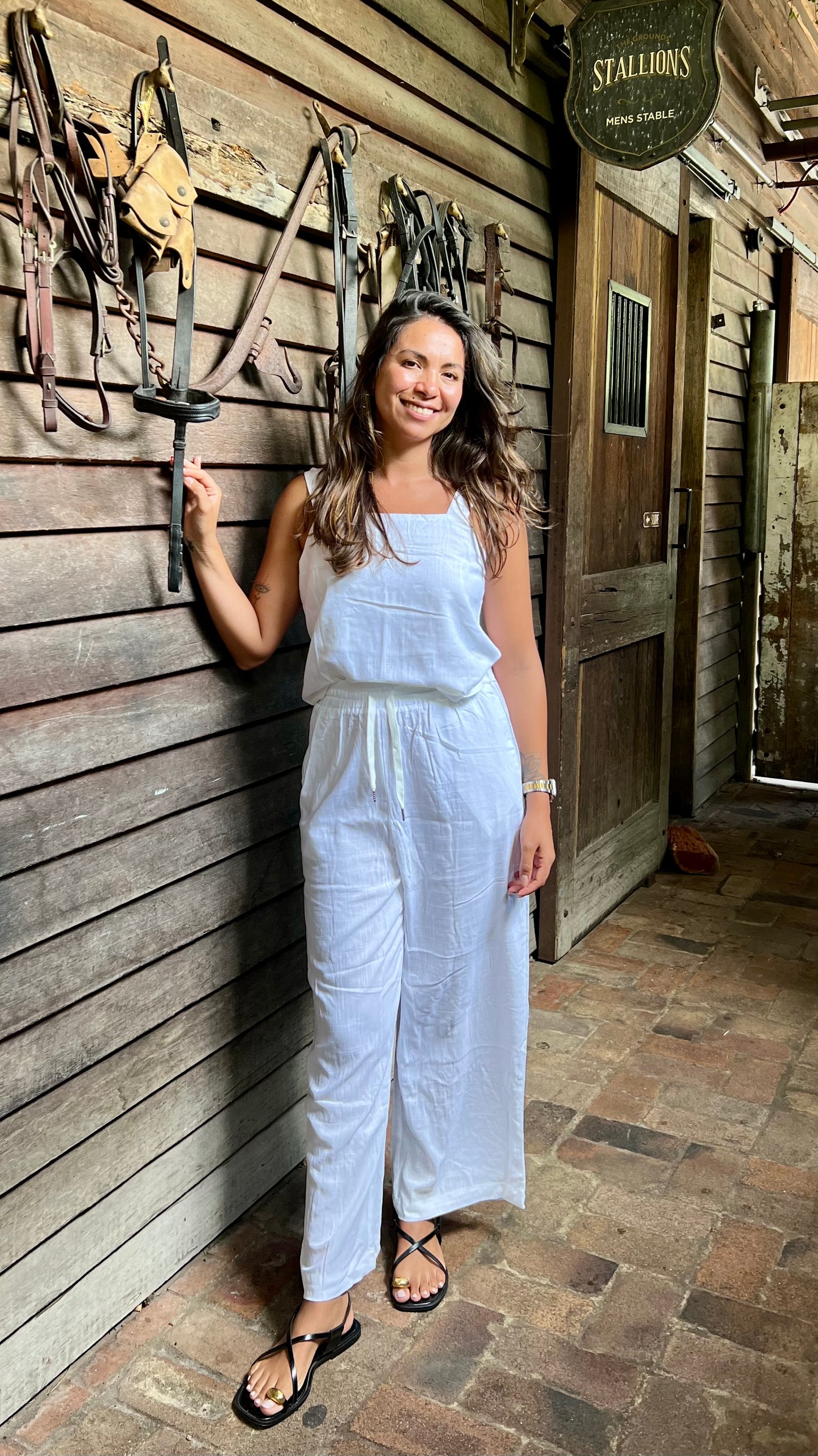 St Byron top white