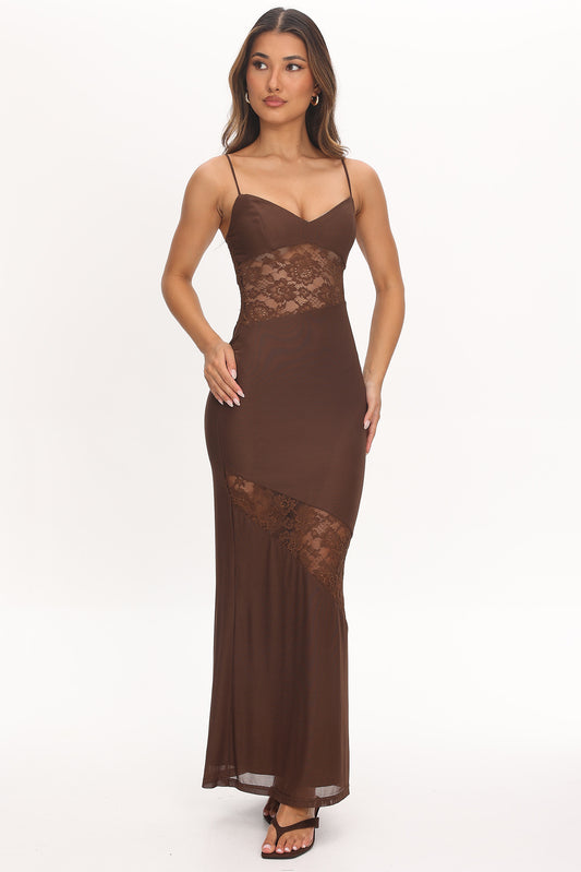 Caroline Lace Contour Maxi Dress