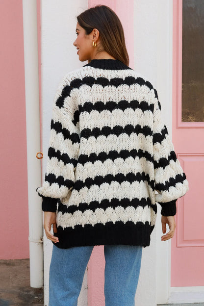 Black & White knit cardigan