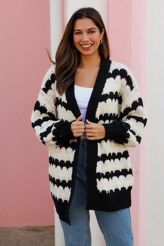 Black & White knit cardigan