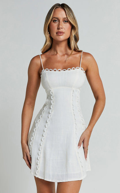 Cecil mini linen blend dress