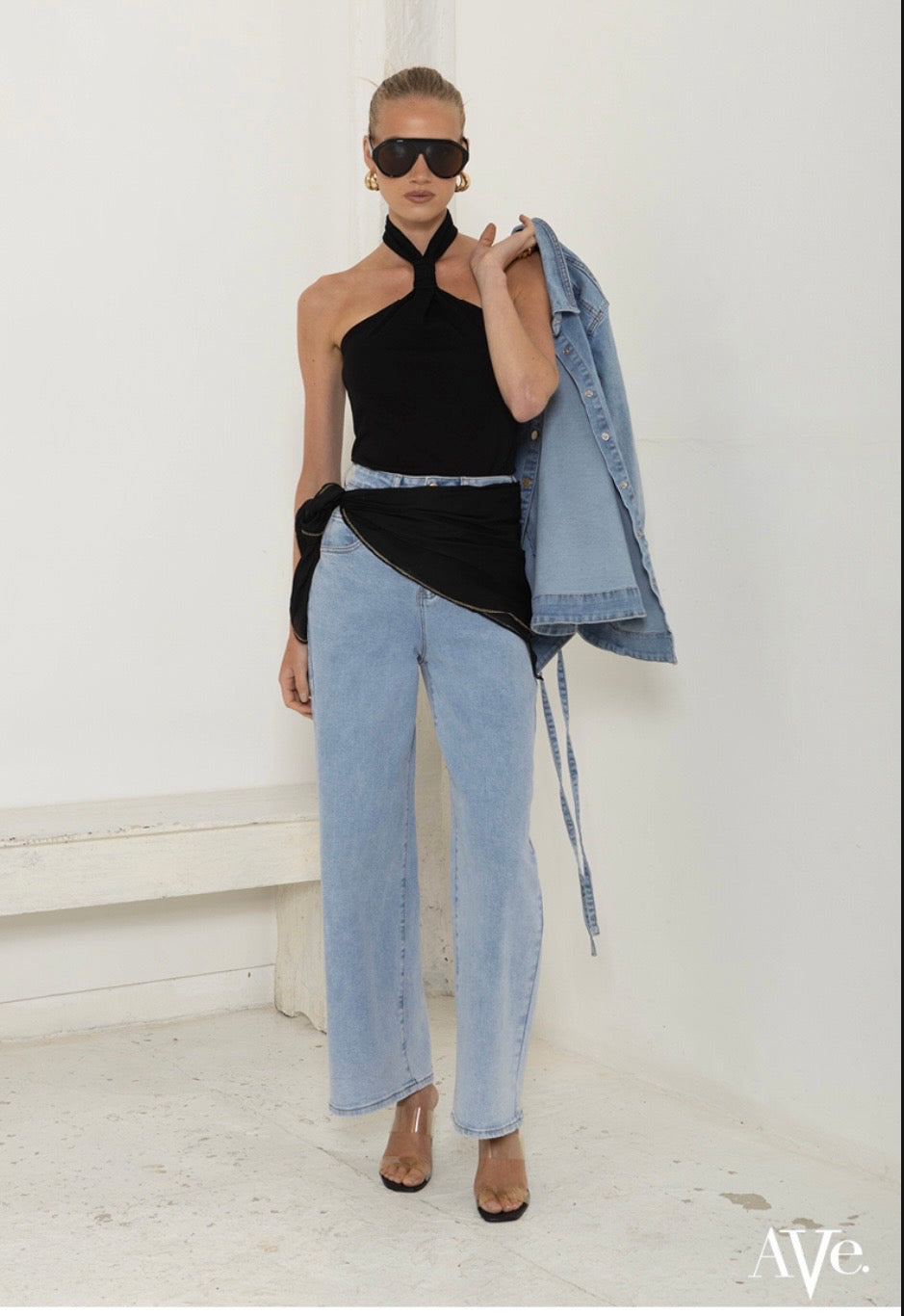 Cotton Wide leg denim