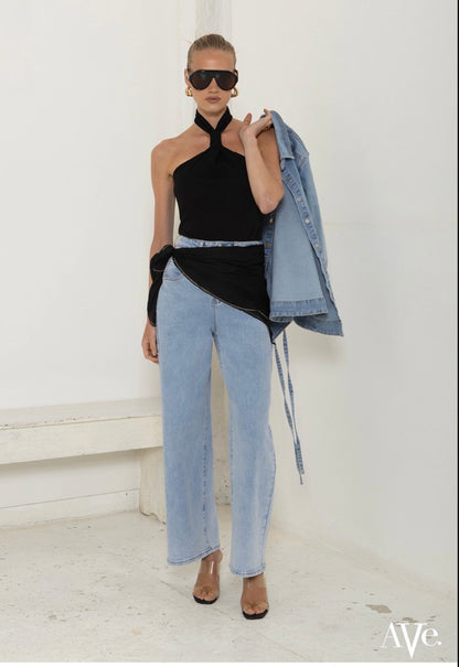 Cotton Wide leg denim