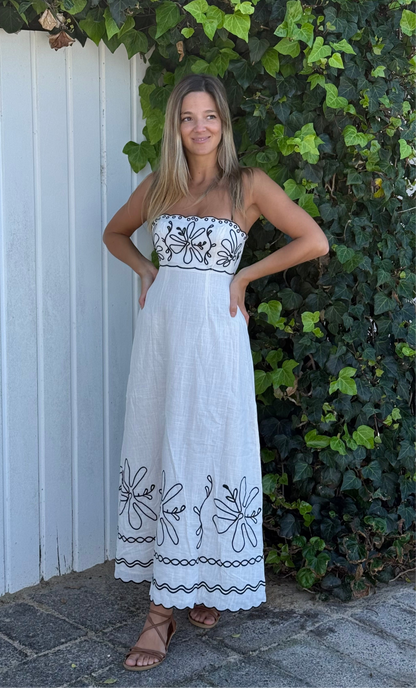 Brittany Embrodereid  Oat Dress