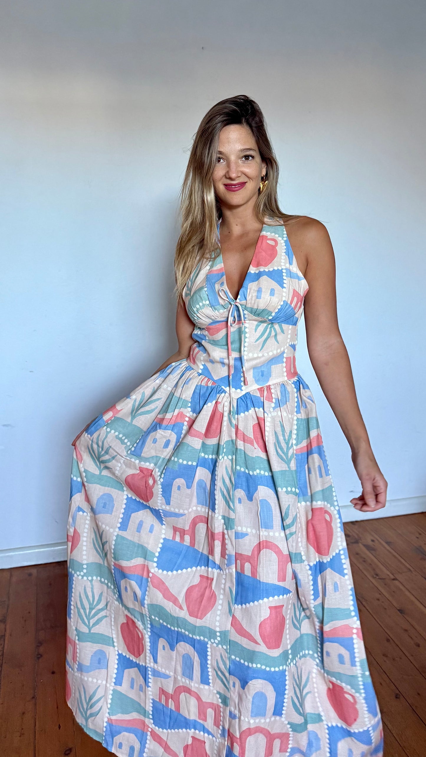 Mediterranean  maxi dress