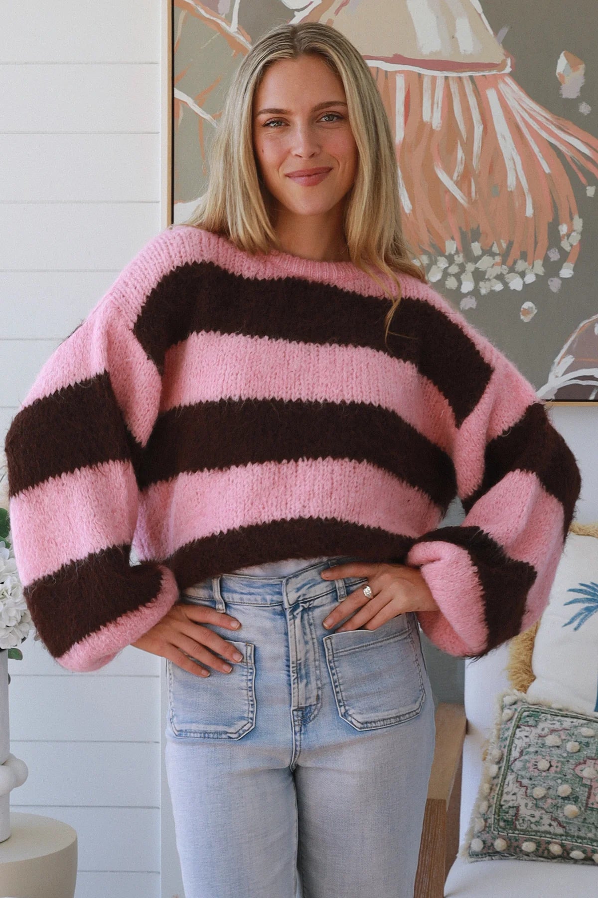 Sweet Rebel Striped Knit Sweater
