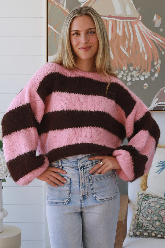 Sweet Rebel Striped Knit Sweater