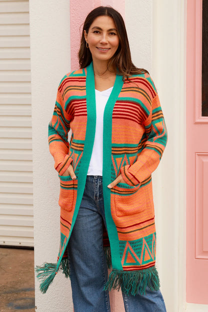 Stephie cardigan orange
