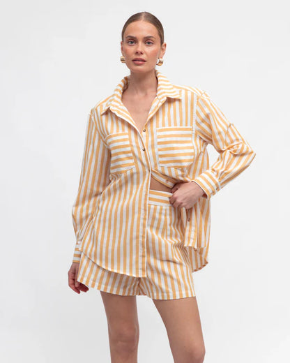 Stripe set yellow butter
