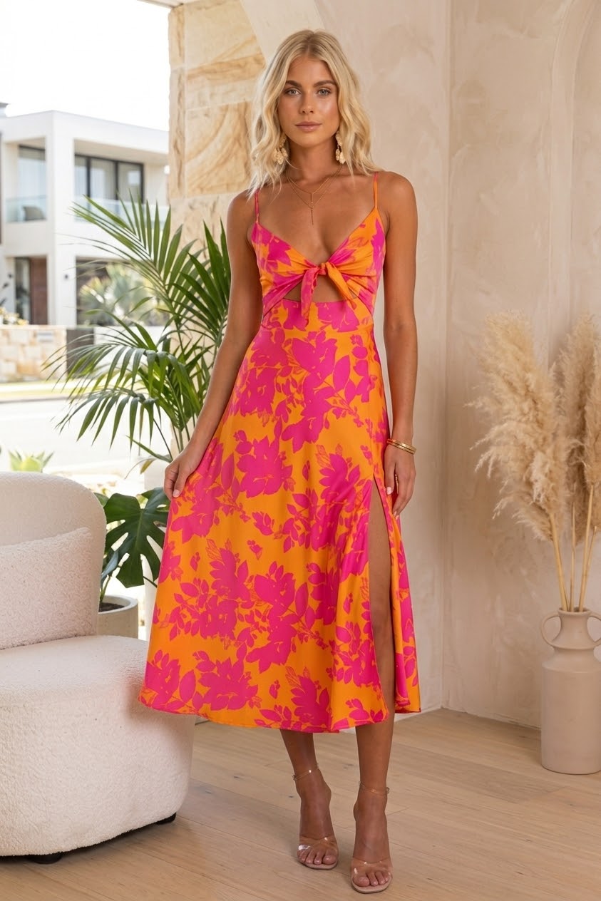 Orange Dream Midi dress