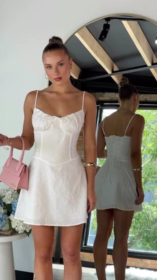 Zoe Mini white Dress