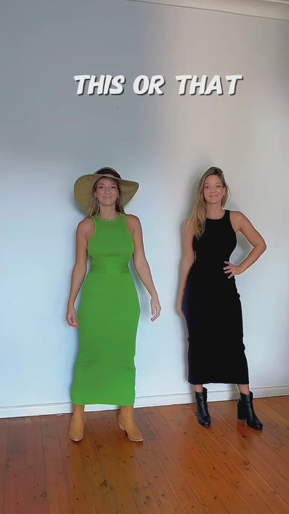 Deanna knit black dress